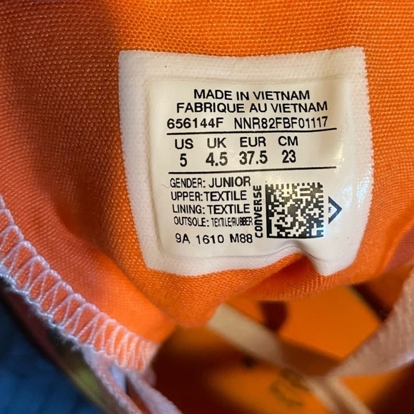 Watercolor high top converse all star sneakers junior 5 women’s 6.5 - Picture 7 of 7